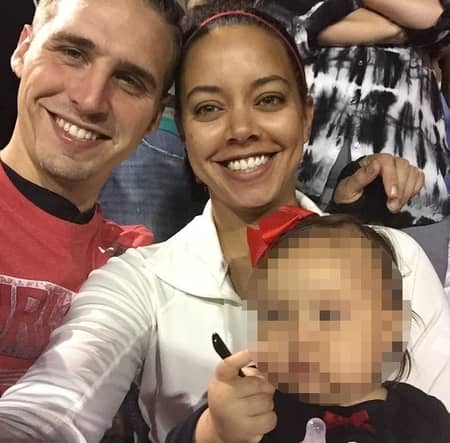 Hagen Mills and Erica Price with their daughter Mila